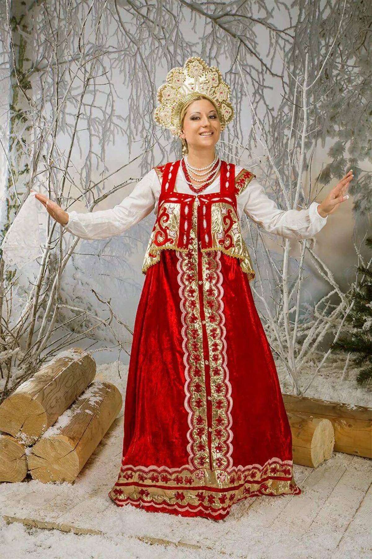Girls in Slavic costumes in Tangshan